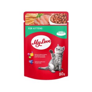 Kaķēnu barība kaķēnam, MY LOVE, 80 g