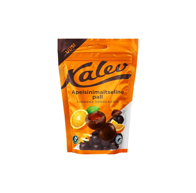 Apelsīna garšas bumba tumšajā šokolādē, KALEV, 140 g