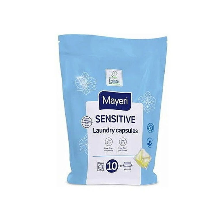Veļas mazgāšanas kapsulas Sensitive pouch, MAYERI, 10 gab.