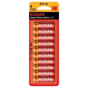 Baterijas AA oglekļa-cinka, KODAK, 10 gab.