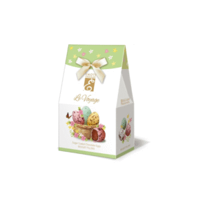 Emoti Le Voyage šokolādes olas ar cukura glazūru un lazdu riekstu krēma pildījumu 79g