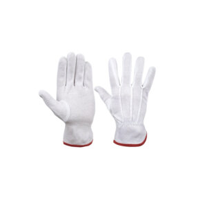 Tekstila cimdi ar mikropunktiem balti 10