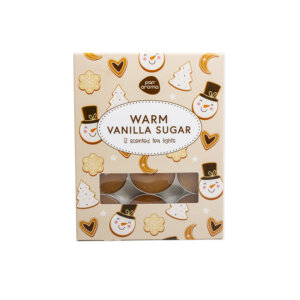 Tezītes svece Pan Aroma Lumememm WARM VANILLA SUGAR 12gab 3h