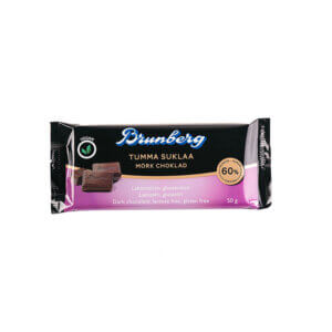 Tumšā šokolāde BRUNBERG Laktozes un glutēna bez 60% kakao 50g