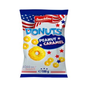 Riekstu-karameļu kukurūzas uzkodas, SNACKLINE, 100 g